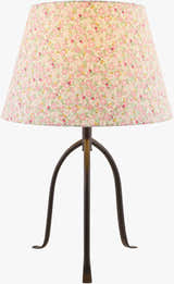 Deep Light Gray Traditional Table Lamp with linen details for bedside or console tables