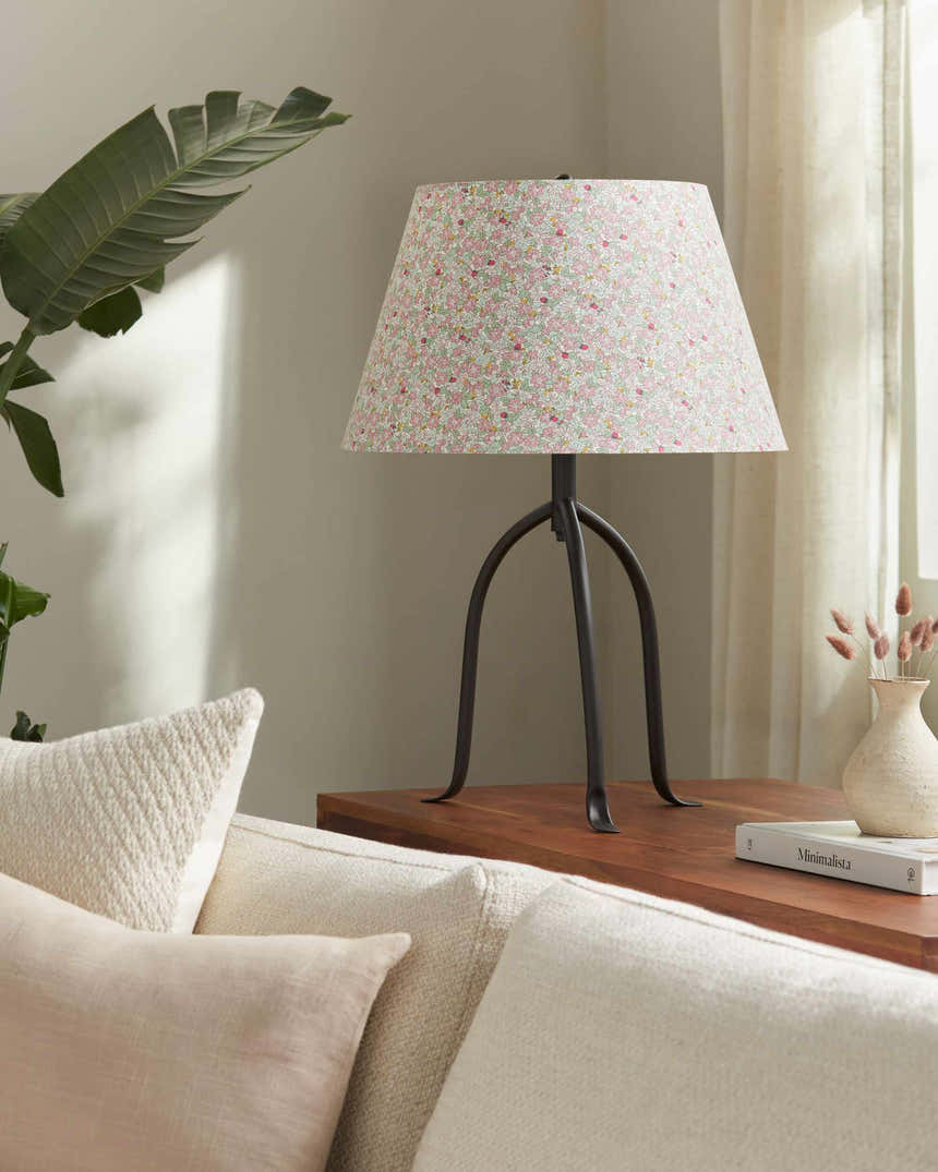 Deep Light Gray Traditional Table Lamp with linen details for bedside or console tables