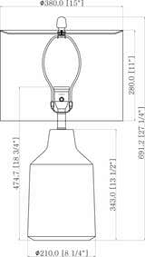 Toamasina Green Table Lamp