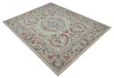 French Inspired Aubusson design Custom Made Beige, Brown and Blue Hand Tufted wool Area Rug