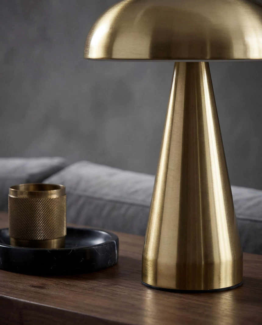 Takhatgarh Metallic - Brass Table Lamp