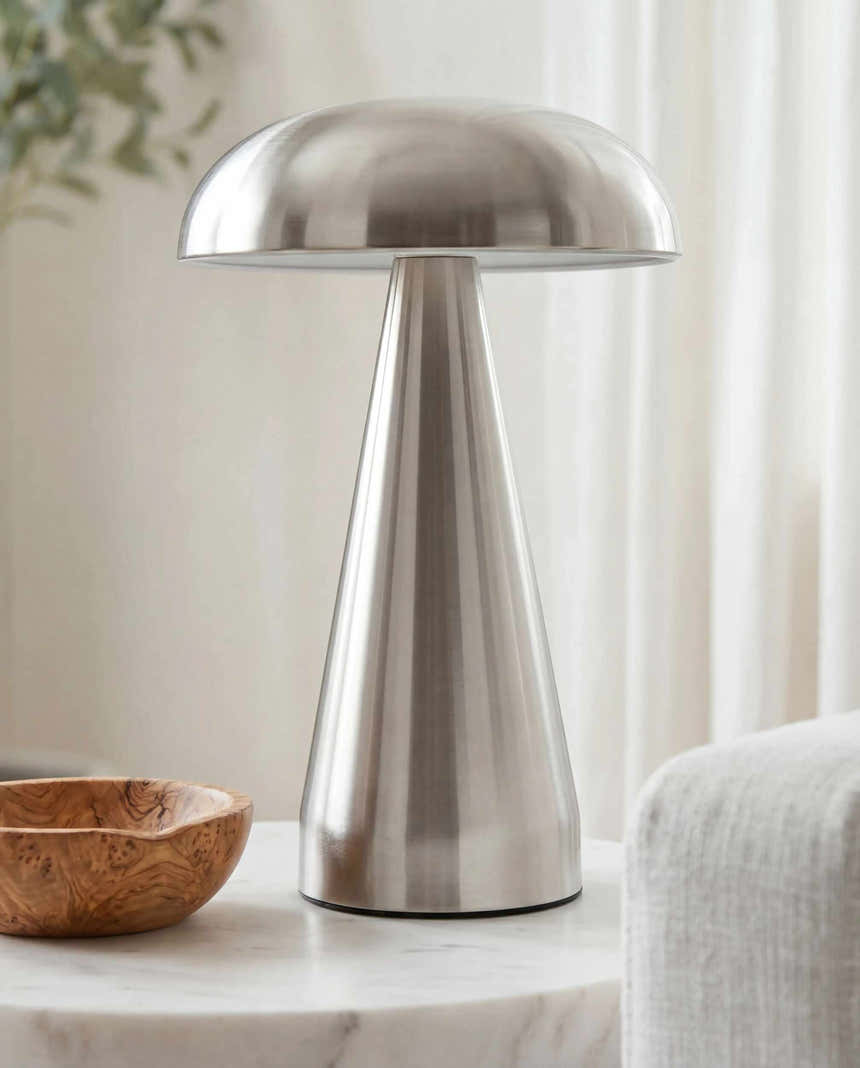 Takhatgarh Metallic - Nickel Table Lamp