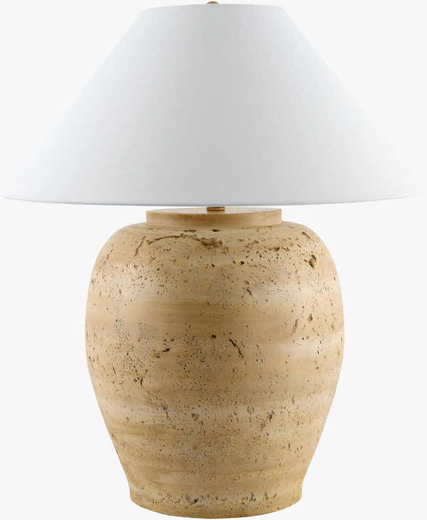 Venturada White & Peach Table Lamp