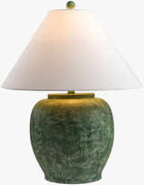 Yoyia Green Solid Linen Table Lamp