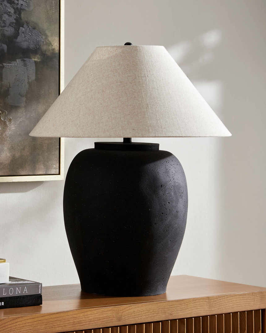 Venturada Black & Peach Table Lamp