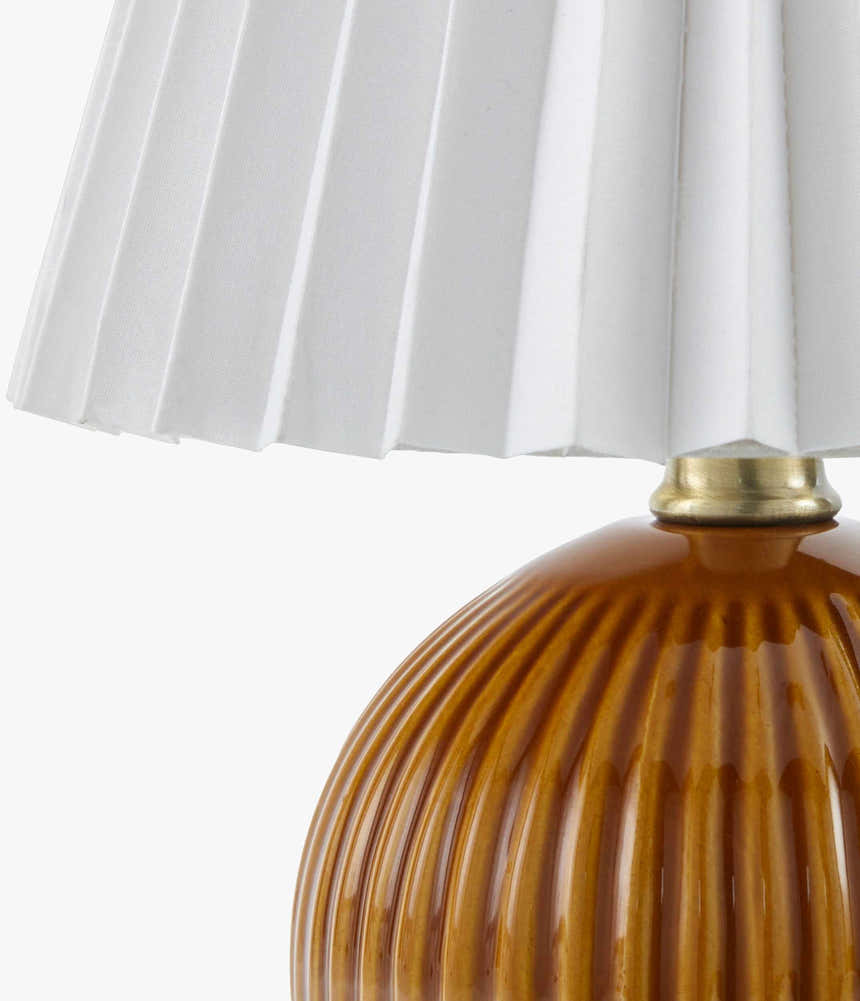 Shahrekord Dark Brown Ceramic Table Lamp