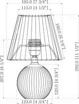 Shahrekord Dark Brown Ceramic Table Lamp