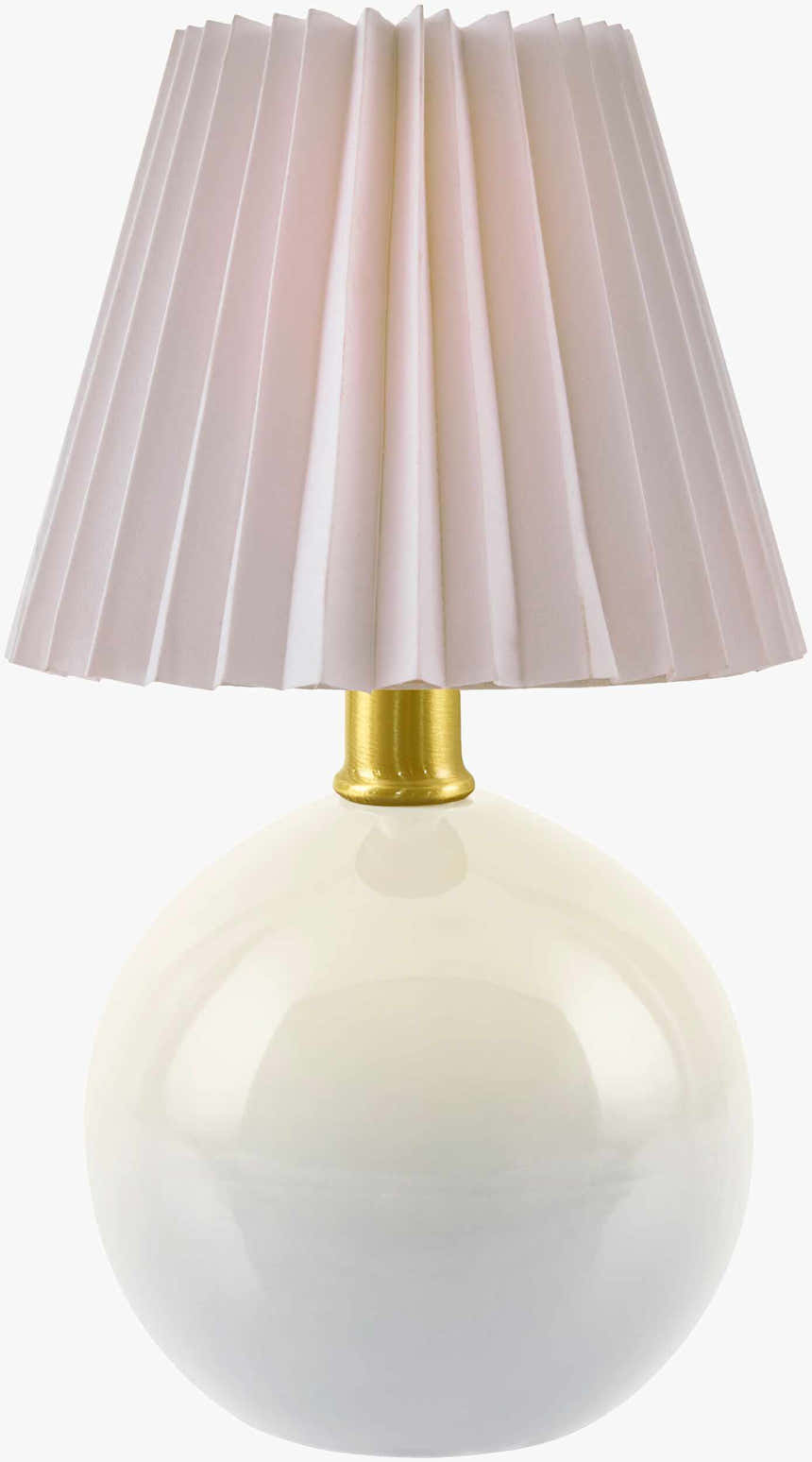 Granjenal Shiny White Ceramic Table Lamp