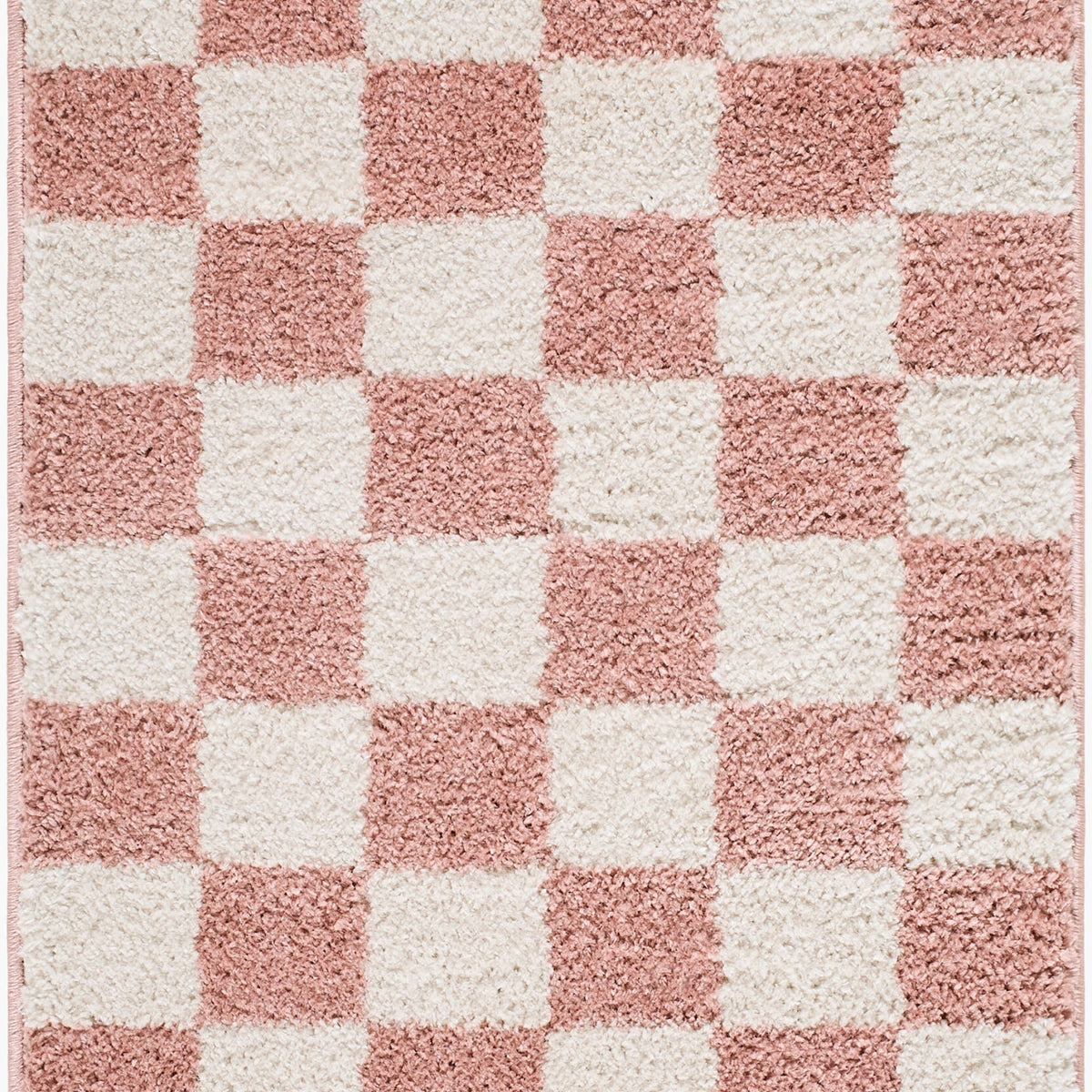 Yehoa Pink Color Block Machine Woven Polyester Washable Area Rug ...