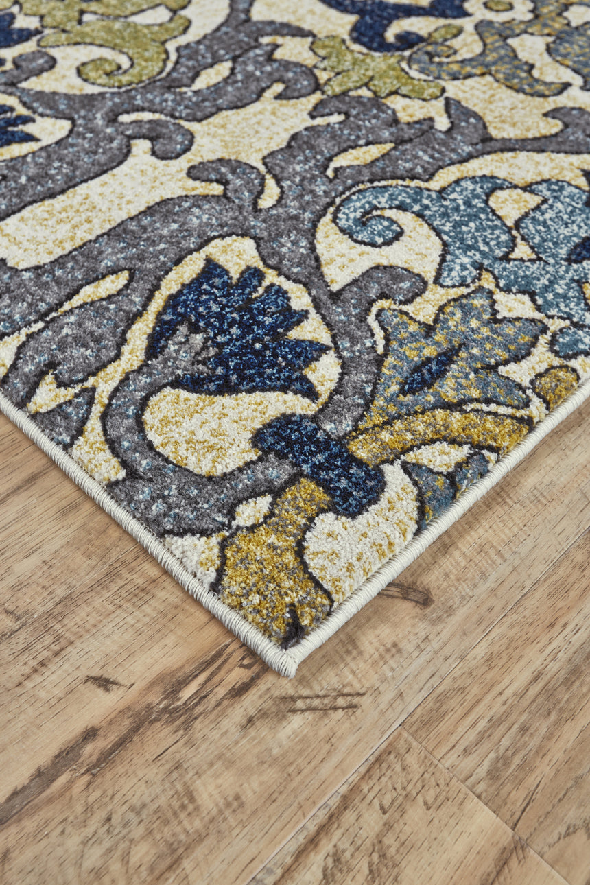 Feizy Brixton Modern Floral & Botanical - Gray/Green/Tan Area Rug - Clearance