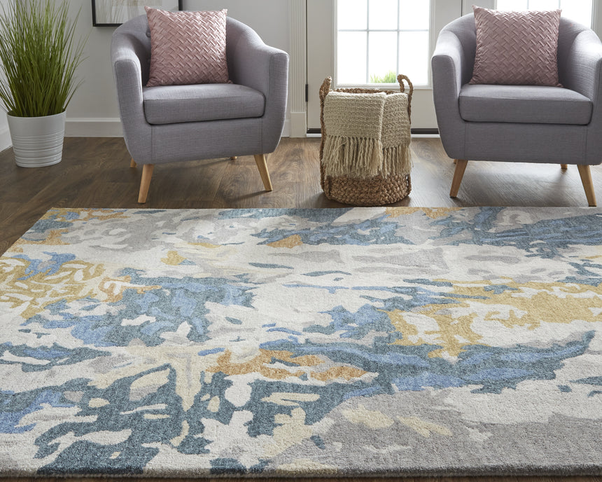 Everley Modern Hand Tufted Wool Area Rug