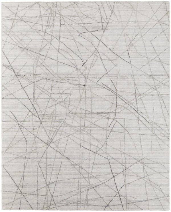 Feizy Whitton Modern Abstract - Ivory/Gray Area Rug