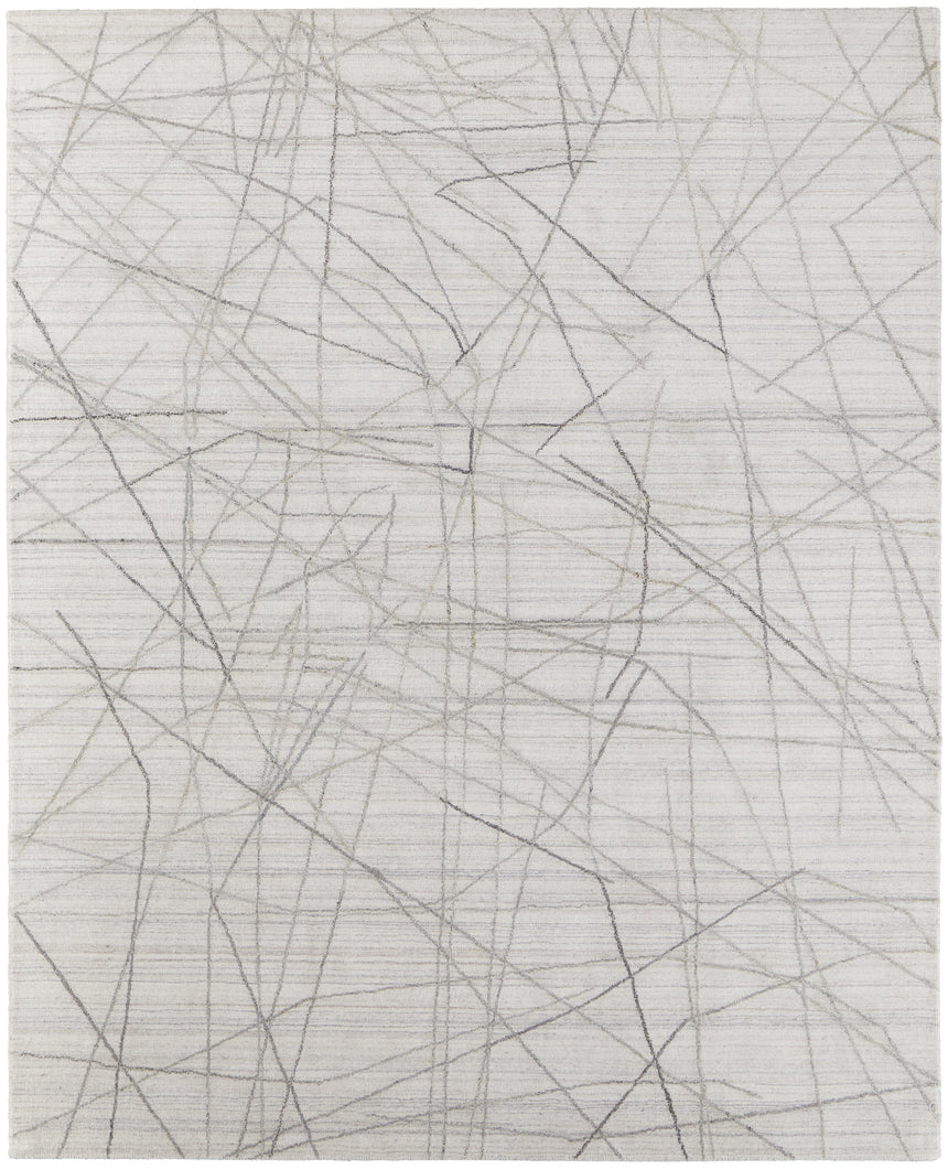 Feizy Whitton Modern Abstract - Ivory/Gray Area Rug