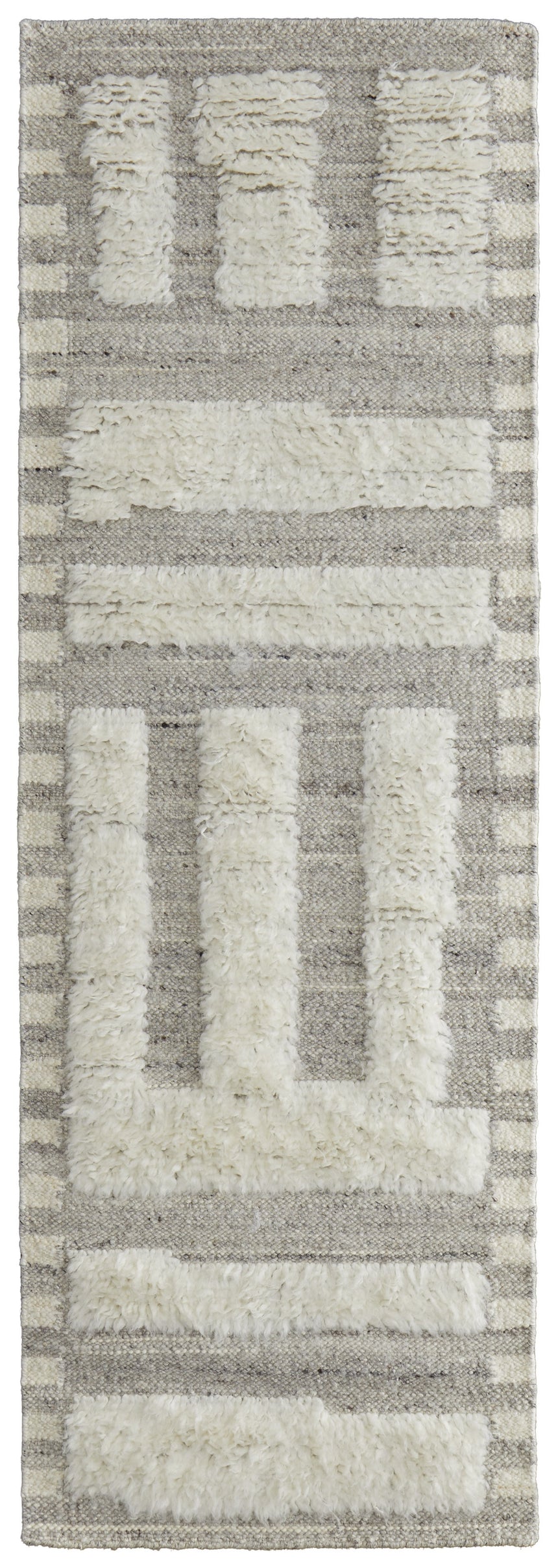 Feizy Ashby Transitional Geometric - Gray/Ivory Area Rug