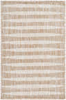 Close-up of Agave Outdoor Machine Woven Galey Alix x LIVABLISS GAAG-2300 Area Rug. Tan and off-white striped design. Design-Rectangle-221