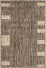 Close-up of the Boxwood Outdoor Machine Woven Galey Alix x LIVABLISS GABO-2301 Area Rug. Brown, gray, and tan woven texture. Design-Rectangle-221