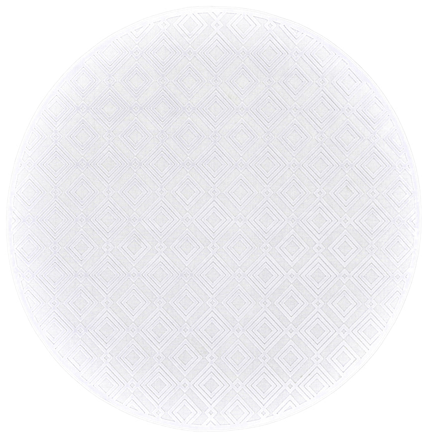 Feizy Saphir Mira Modern Geometric - White Area Rug - Clearance