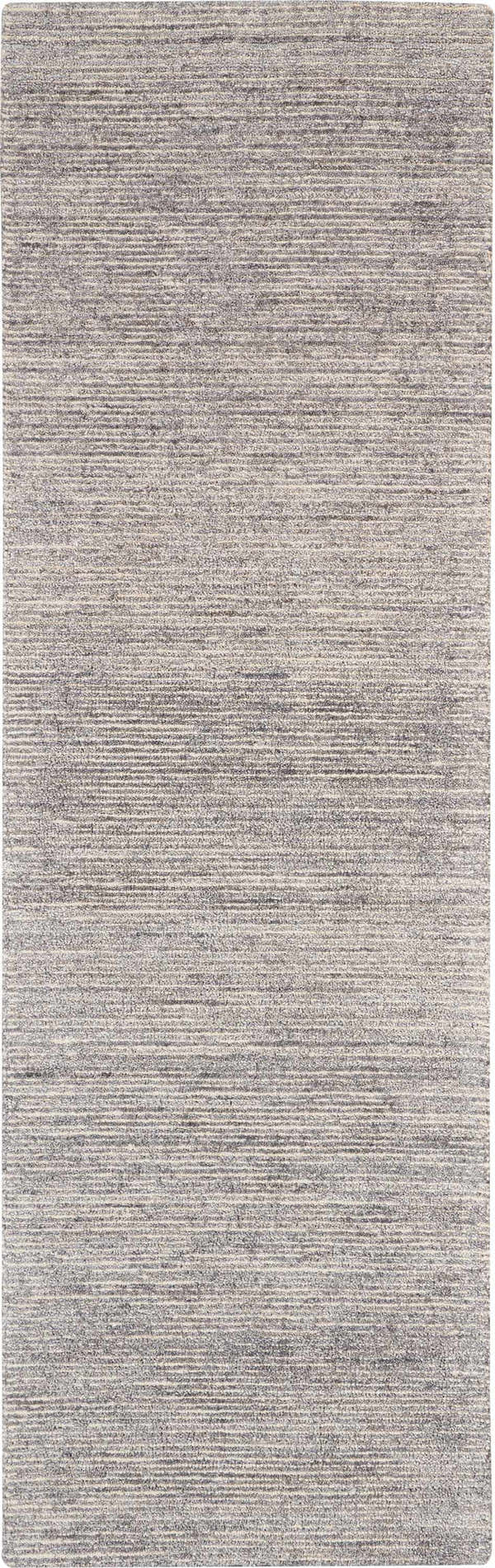 Close-up of the Nourison Weston Silver Birch Rug. Neutral silver and birch tones with subtle horizontal striations.