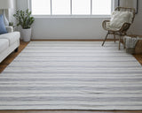 Feizy Duprine Transitional Stripes - Gray/Ivory Area Rug
