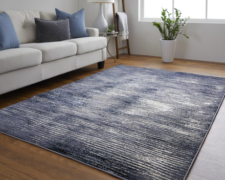 Feizy Indio Modern Gradient & Ombre - Blue/Gray/Ivory Area Rug