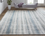 Feizy Mackay Transitional Stripes - Gray/Blue/Green Area Rug