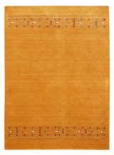 Gold And Blue Modern Design Hand Loomed Wool Area Rug