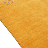 Gold And Blue Modern Design Hand Loomed Wool Area Rug