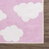Sample Nizar Pink Cloud Washable Kids Rug - Clearance
