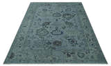 Gray and Charcoal Antique look Hand knotted Traditional Oushak wool Area Rug