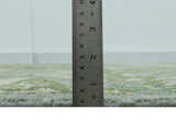 Green And Gray Nature Jungle Hand Knotted Custom Made wool area rug