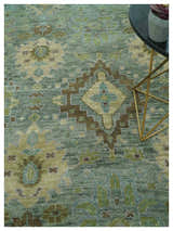 Green and Olive Hand Knotted Traditional Oushak Multi Size wool area rug