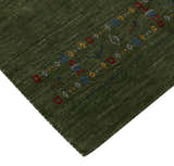 Green Contemporary Design Hand Loomed Wool Area Rug