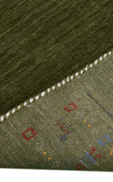 Green Contemporary Design Hand Loomed Wool Area Rug
