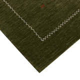 Green Modern Design Hand Loomed Wool Area Rug