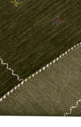 Green Modern Design Hand Loomed Wool Area Rug