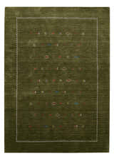 Green Modern Design Hand Loomed Wool Area Rug