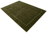 Green Modern Design Hand Loomed Wool Area Rug
