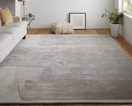 Feizy Anya Transitional Abstract - Ivory/Gray Area Rug