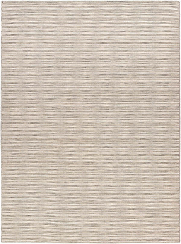 Close-up of Greg Area Rug in lambswool, multi brown, nutmeg, and smoke. Contemporary machine woven polypropylene rug. Design-Rectangle-517