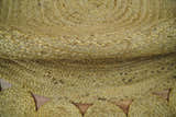 Hand Braided Solid Round natural Brown Jute Sisal Rug