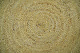 Hand Braided Solid Round natural Brown Jute Sisal Rug