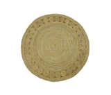 Hand Braided Solid Round natural Brown Jute Sisal Rug