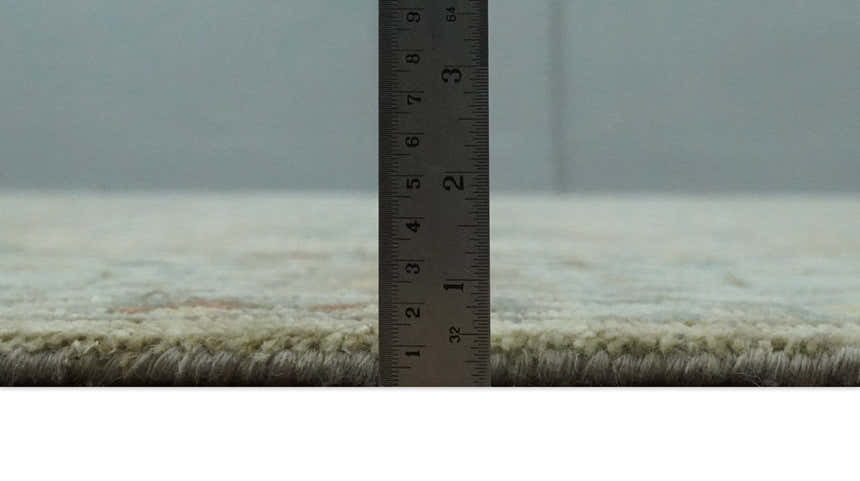 Hand Knotted Beige, Ivory and Gray Traditional Oushak Custom Made Wool Area Rug