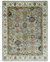 Hand Knotted Beige, Mustard and Ivory Traditional Oriental Oushak Custom Made Wool area Rug