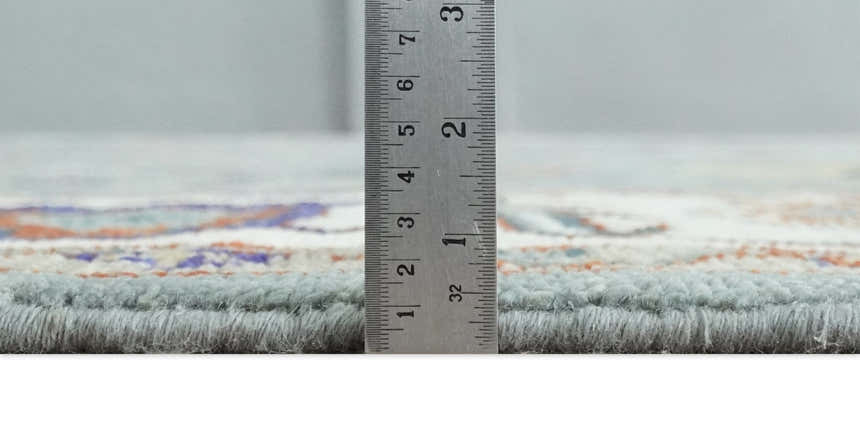 Hand Knotted Gray and Ivory Traditional Oriental Oushak Wool Area Rug