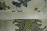 Hand Knotted Ivory, Silver and Blue Traditional Oushak Custom Made Wool Area Rug