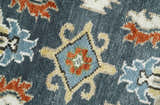 Custom Made Hand Knotted Teal, Blue and Ivory Traditional Oushak Wool Area Rug