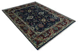 Antique look Hand Knotted Black, Rust and Beige Traditional oriental Oushak Multi Size Wool Area Rug