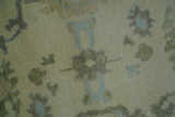 Hand Knotted Antique Style Beige and Silver Traditional Multi Size Oushak Wool Rug