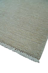 Hand Knotted Beige Modern Solid Design Wool And Silk Rug
